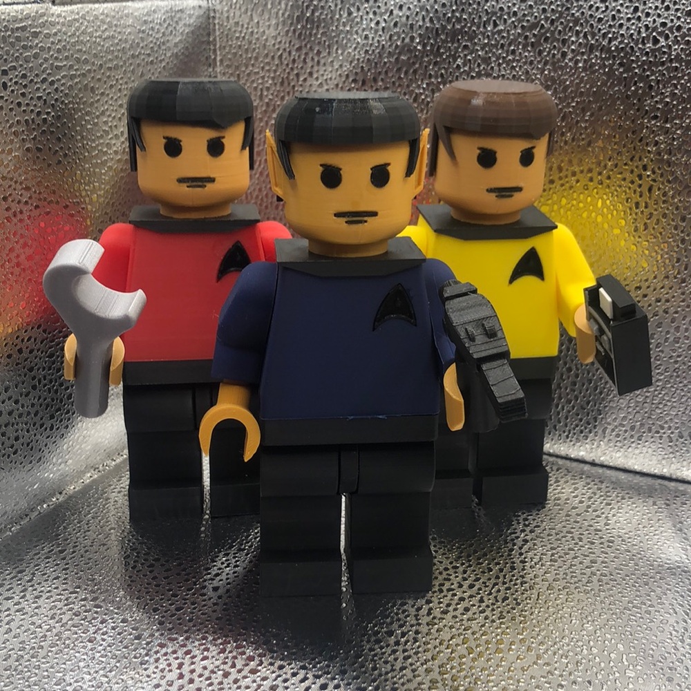 3D Printed Star Trek Inspired Jumbo Figures Set